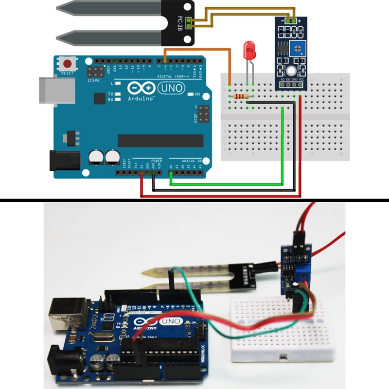 Projeto de sensor de umidade do solo com mecatrônica e Arduino